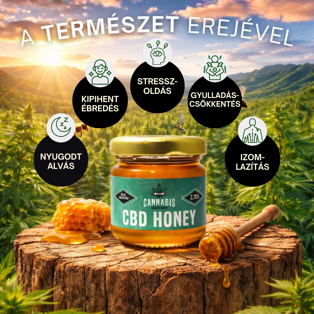 Kendervirágról gyűjtött prémium kenderméz